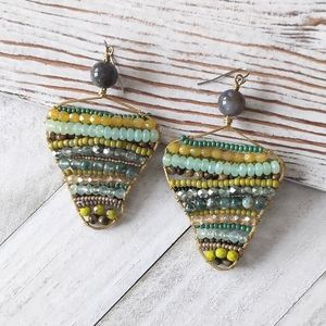 Artisan Jewelry Collection - Marquis Beaded Earrings